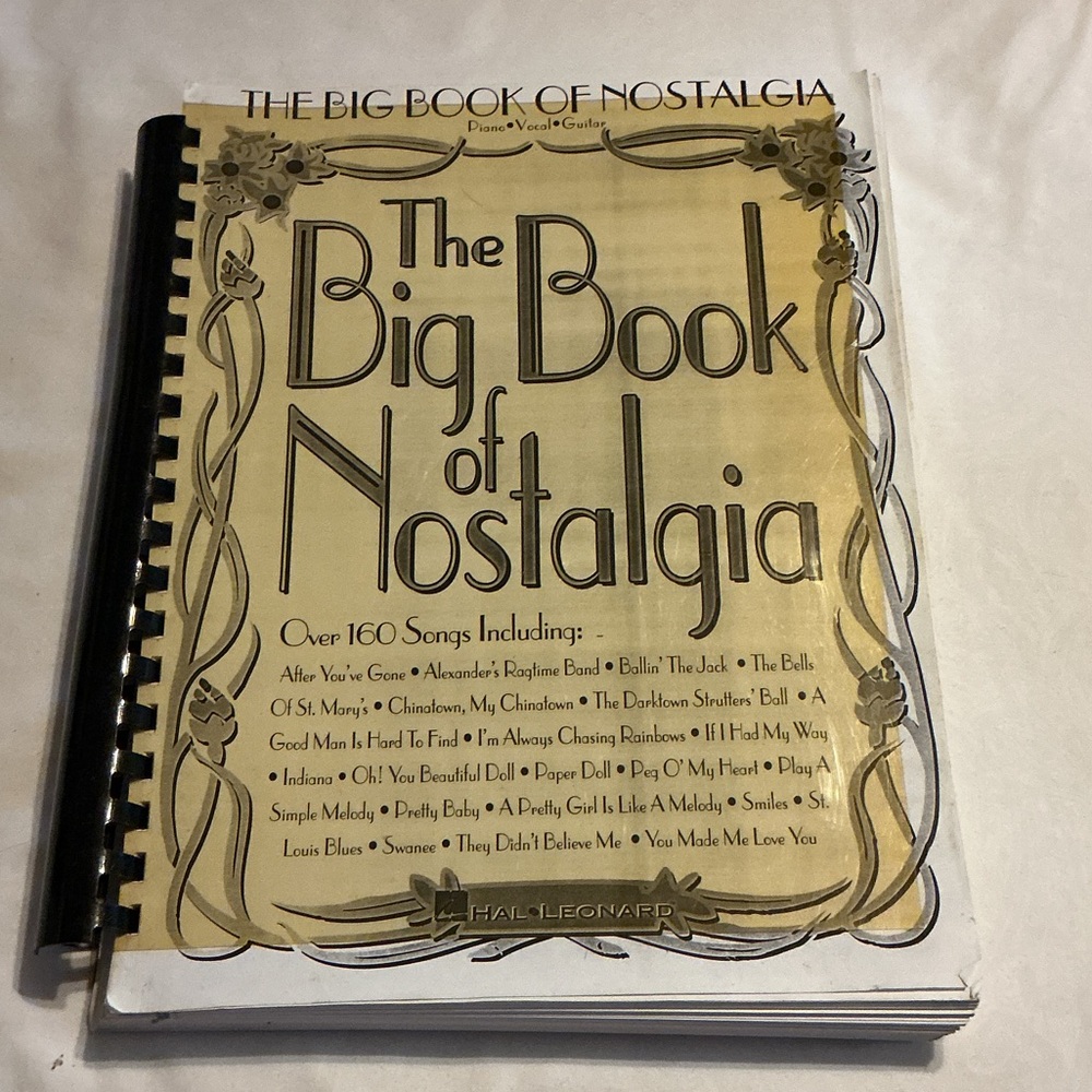 RARE Vintage The Big Book of Nostalgia Vintage Songbook - Yellow Cover